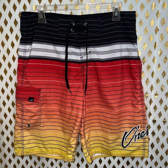 O’niell men’s surf shorts swim trunks sunset size 32 - Picture 1 of 4